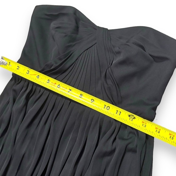 David’s Bridal Elegant Black Strapless Formal Empire Waist Maxi Dress - Picture 5 of 15